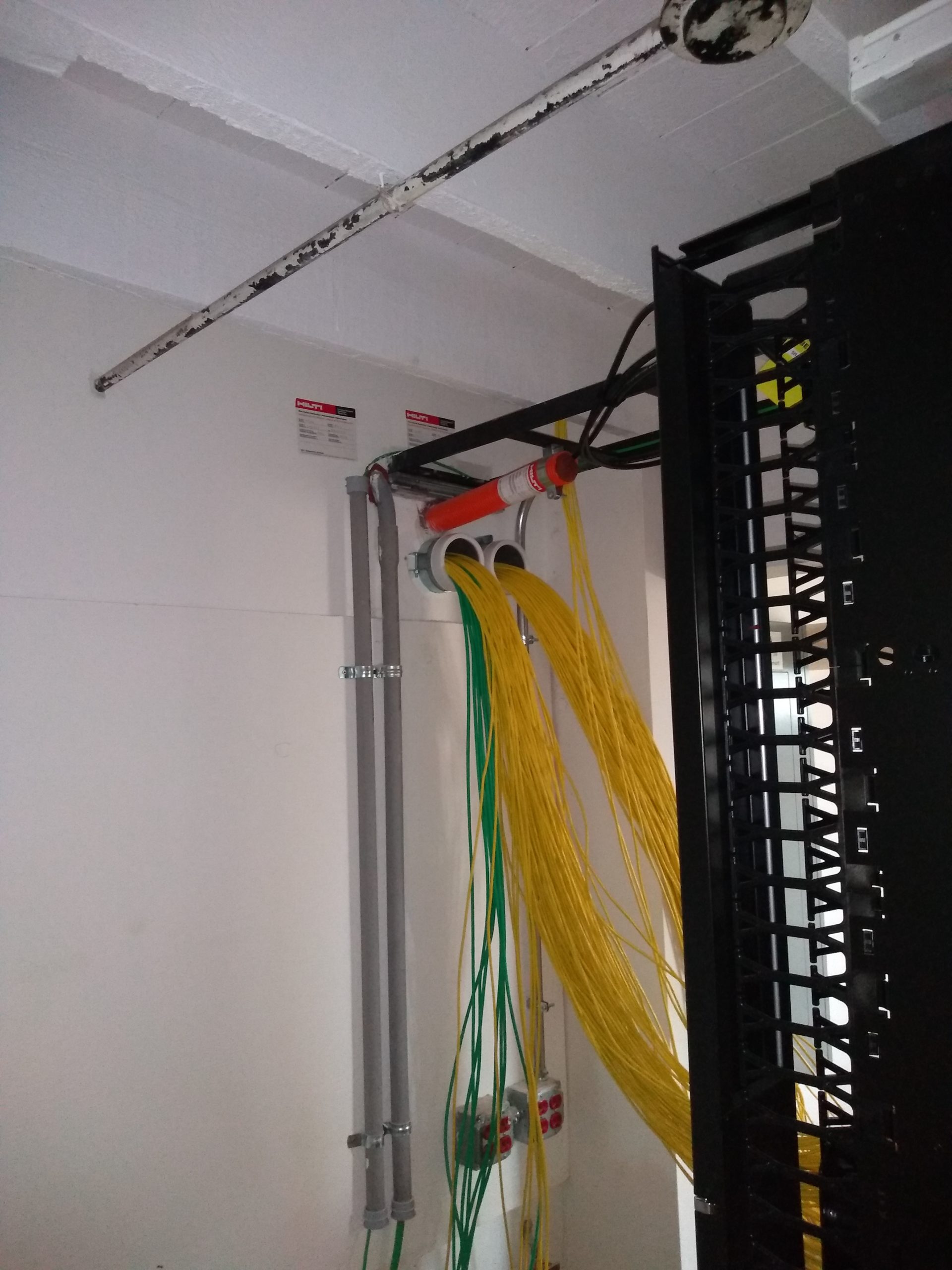 structured cabling set up in building